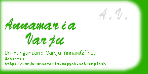 annamaria varju business card